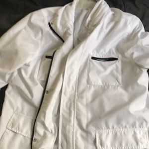 White Polyester Work Jacket